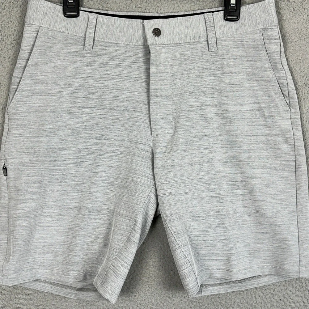 BYLT Kinetic Shorts Mens Large Grey Heather Chino Performance Athletic Stretch